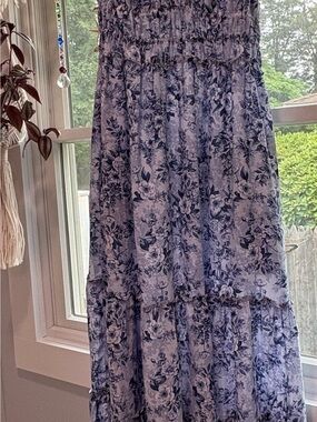 Max Studio Floral Smocked Tiered Maxi Dress